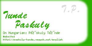 tunde paskuly business card